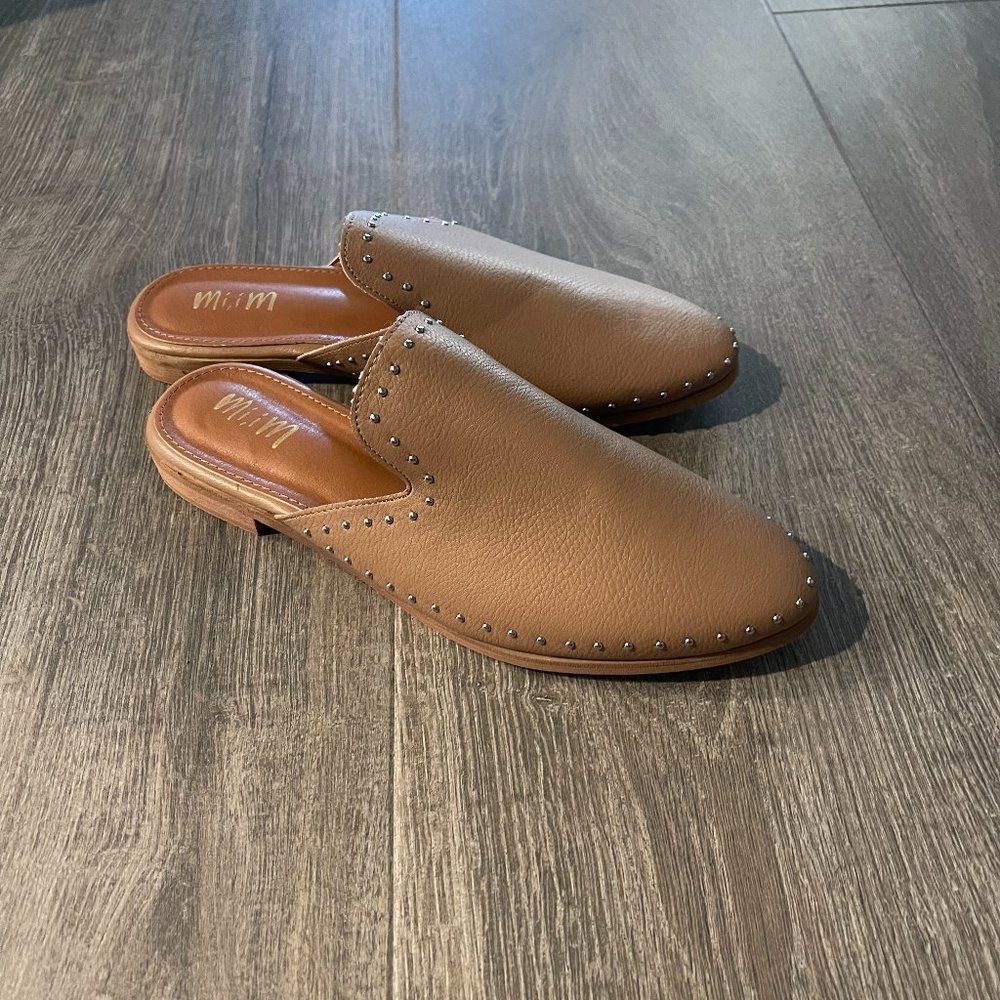 Women's Tan Studded Mules (Size 8.5)